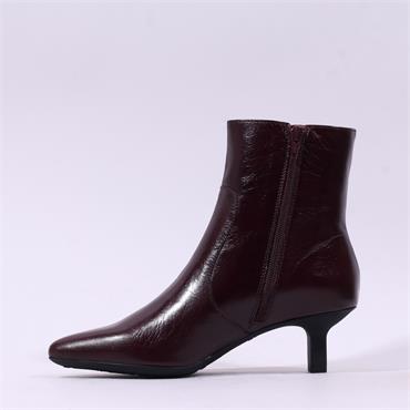 Wonders Flexfit High Heel Ankle Boot - Burgundy Leather